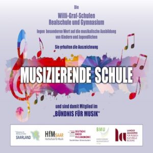 musizierende Schulen - Plakette_Willi_Graf_Schulen 400 x 400